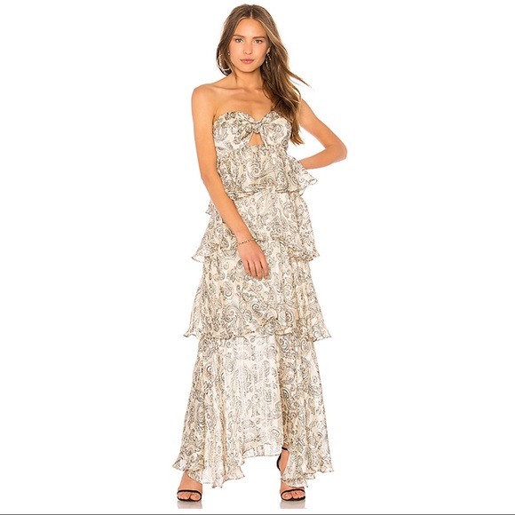shona joy tiered maxi dress